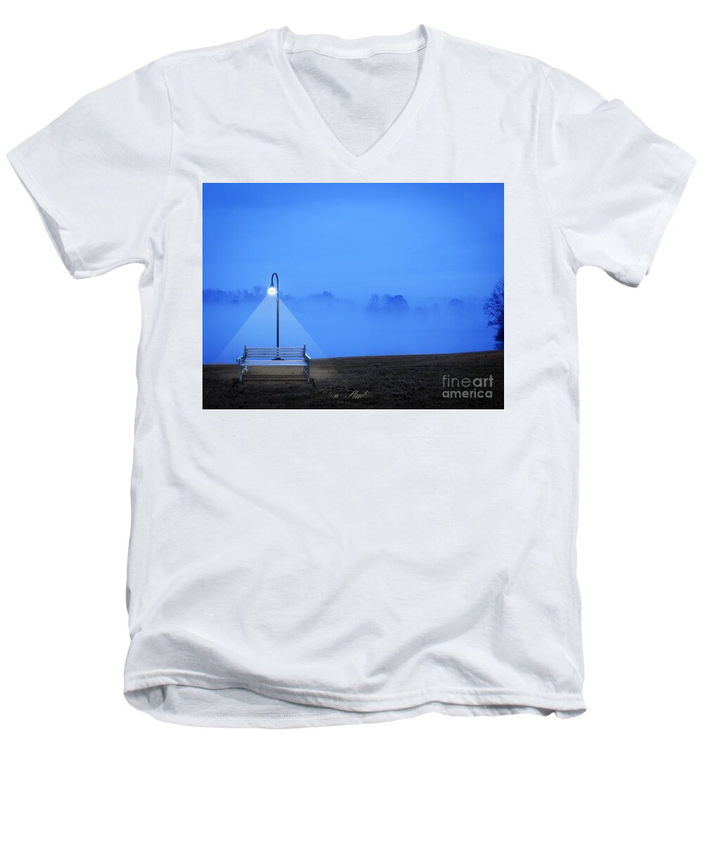 Photoshop Men's V-Neck T-Shirt featuring the photograph Alone by Melissa Messick
