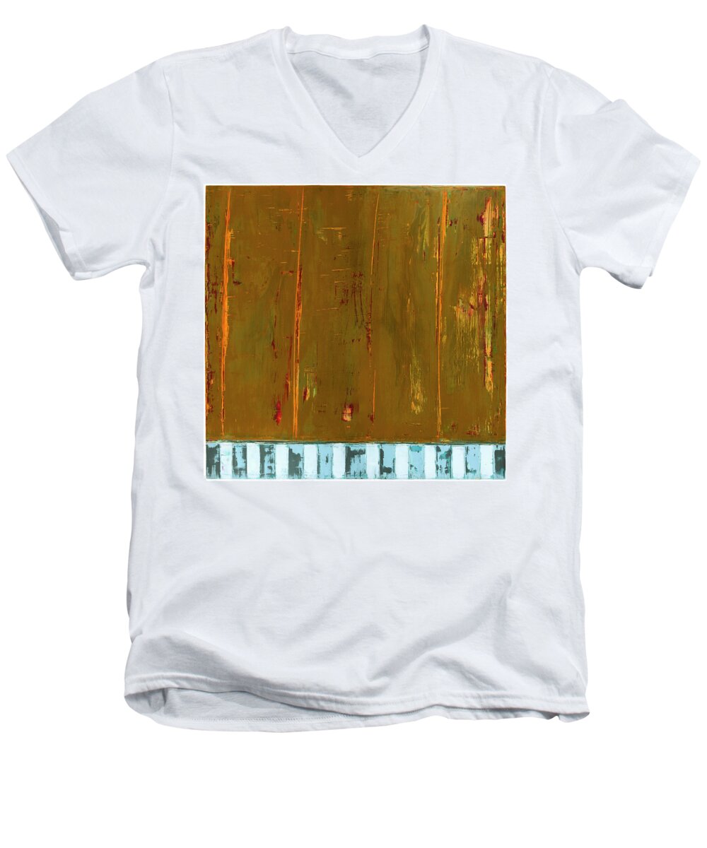 Abstract Prints Men's V-Neck T-Shirt featuring the painting Art Print Big Top by Harry Gruenert