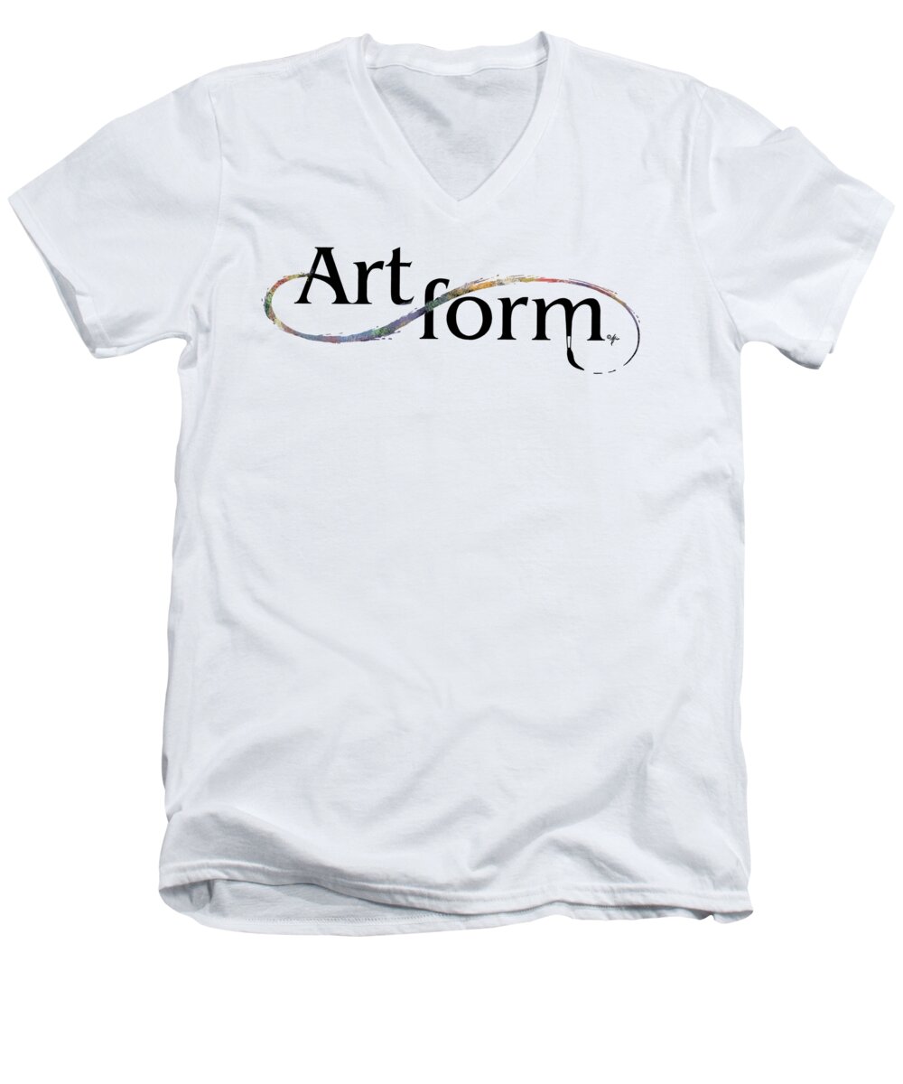 Artform Men's V-Neck T-Shirt featuring the drawing Artform02 by Arthur Fix