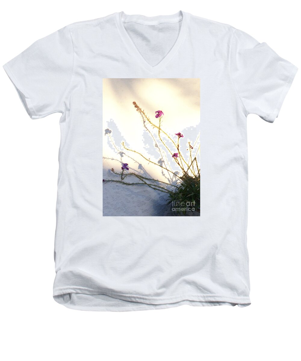 Plant Men's V-Neck T-Shirt featuring the photograph Aspire by Linda Shafer