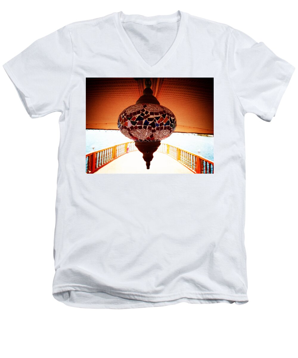 Dubai Men's V-Neck T-Shirt featuring the photograph At The Creek by Zinvolle Art