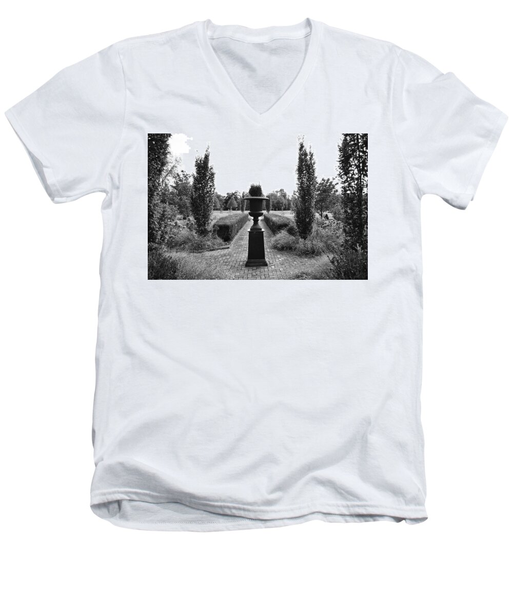 Bardstown Men's V-Neck T-Shirt featuring the photograph Bardstown Garden by Joseph Caban