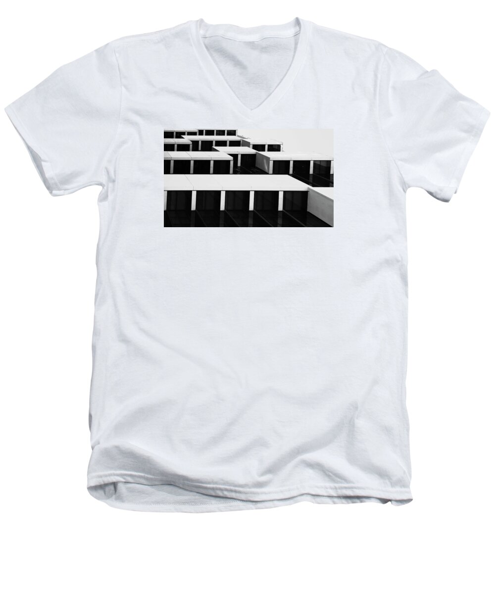 Blocks Men's V-Neck T-Shirt featuring the photograph Blocks by Emme Pons