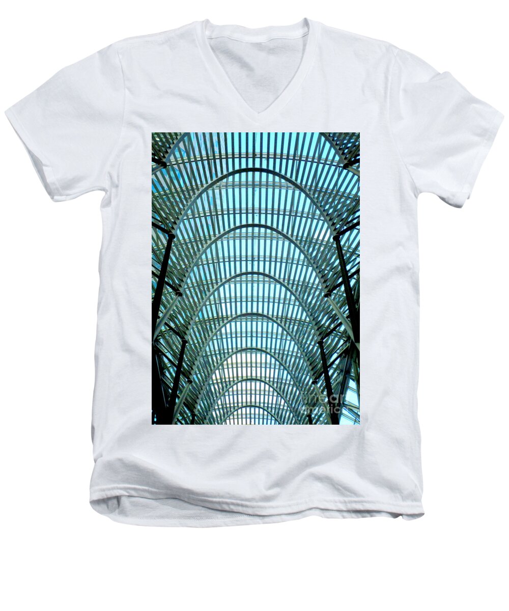 Calatrava In Toronto Men's V-Neck T-Shirt featuring the photograph Calatrava In Toronto 4 by Randall Weidner