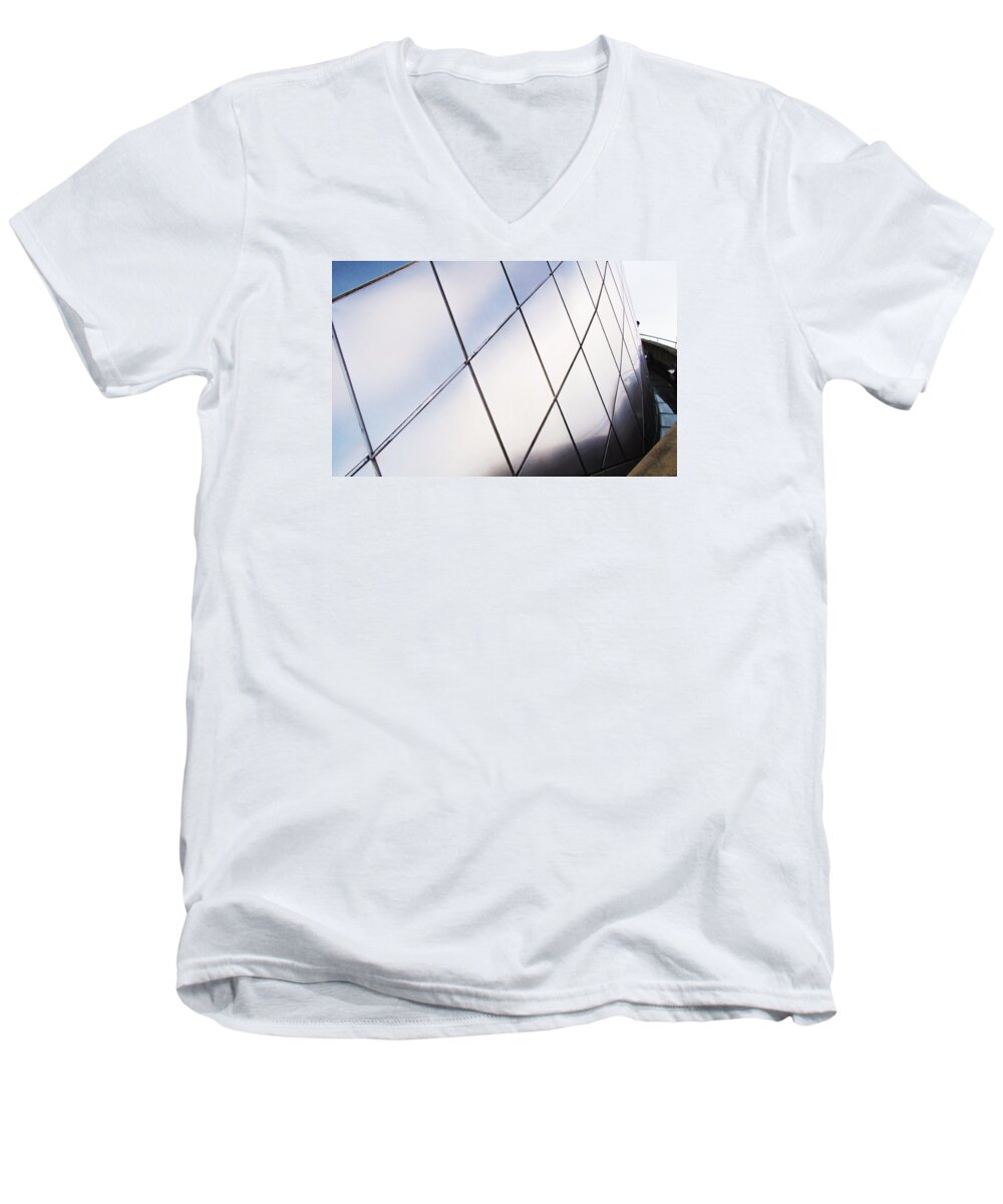 Geometric Men's V-Neck T-Shirt featuring the photograph Curve of the Cone by Martin Cline
