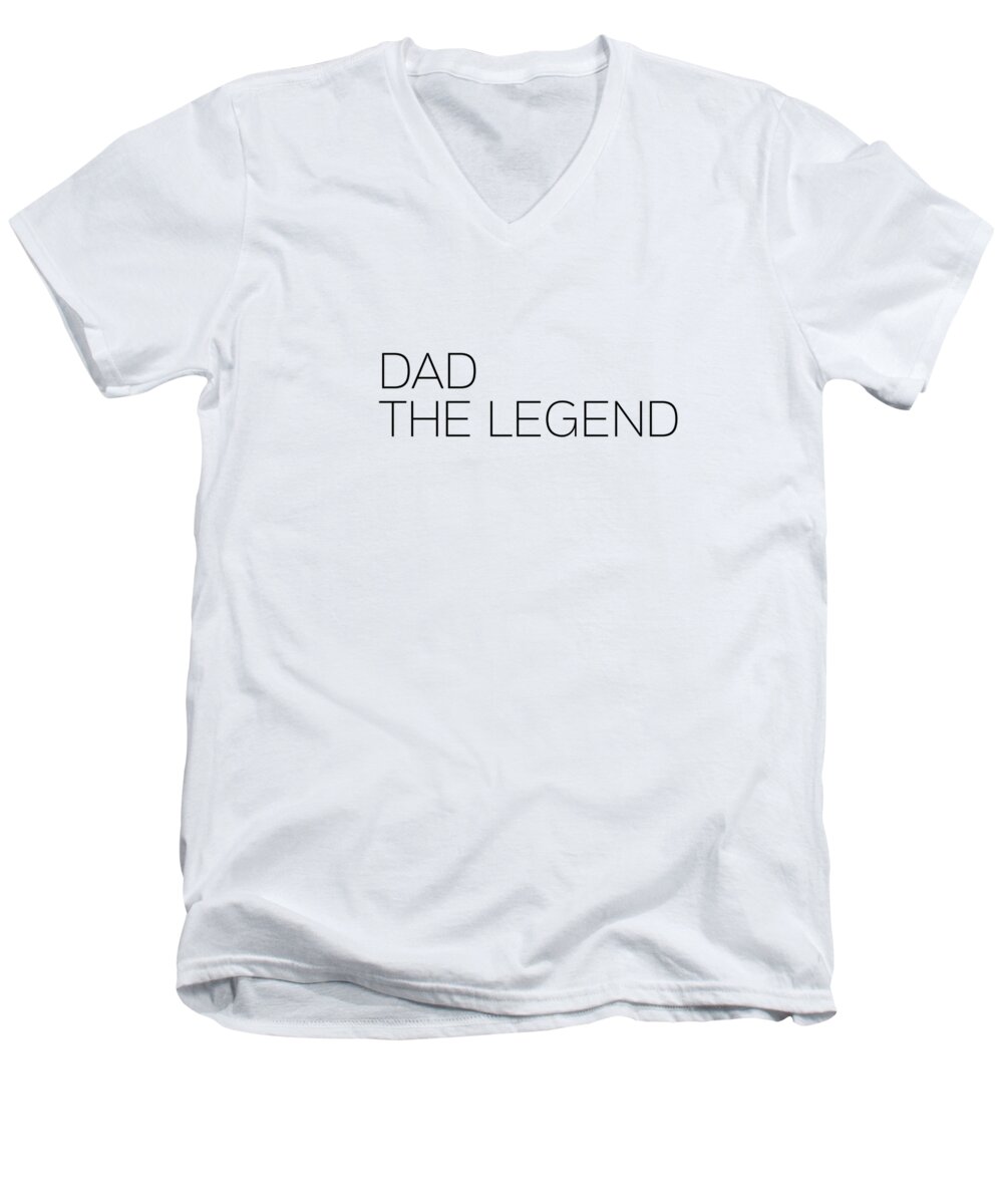 Kid Men's V-Neck T-Shirt featuring the photograph Dad The Legend by Andrea Anderegg