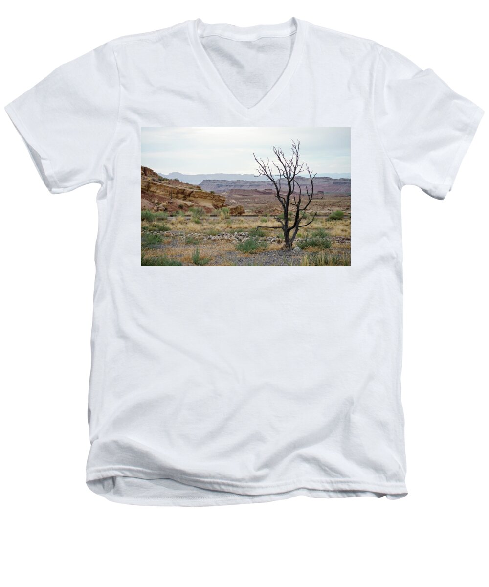 Utah Men's V-Neck T-Shirt featuring the photograph Desert Colors by Margaret Pitcher