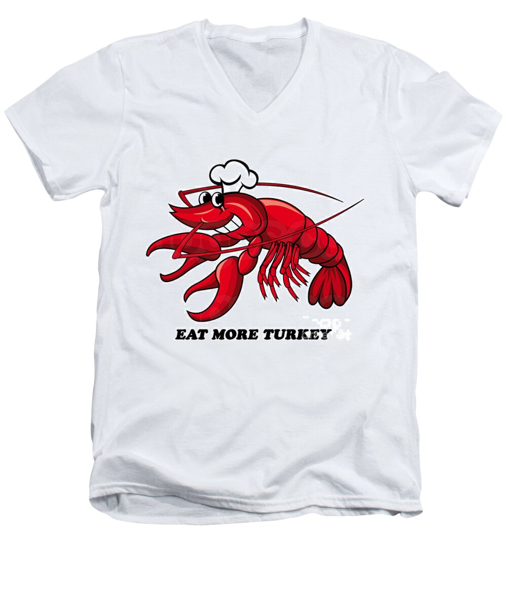 Lobster Men's V-Neck T-Shirt featuring the photograph Eat More Turkey by Marty Saccone