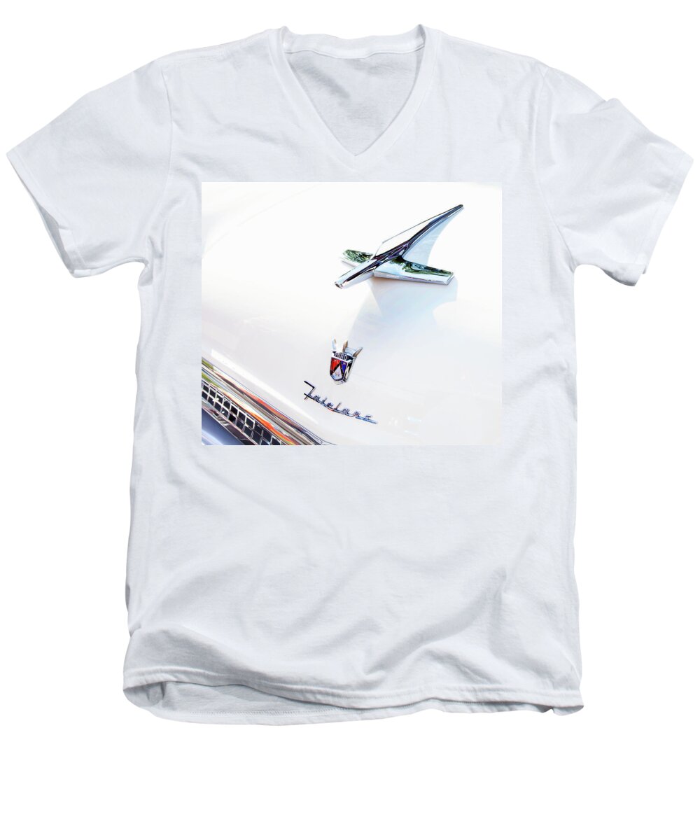 Old Cars Men's V-Neck T-Shirt featuring the photograph Ford Fairlane Classic by Theresa Tahara