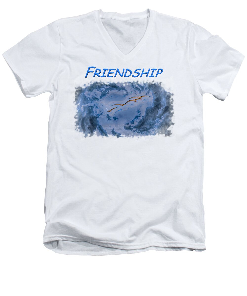 Sky Men's V-Neck T-Shirt featuring the photograph Friendship by John M Bailey