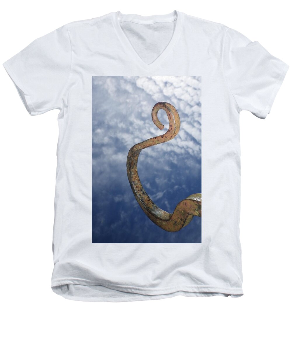 Sky Men's V-Neck T-Shirt featuring the photograph Heavenly Sky Hook by Richard Brookes
