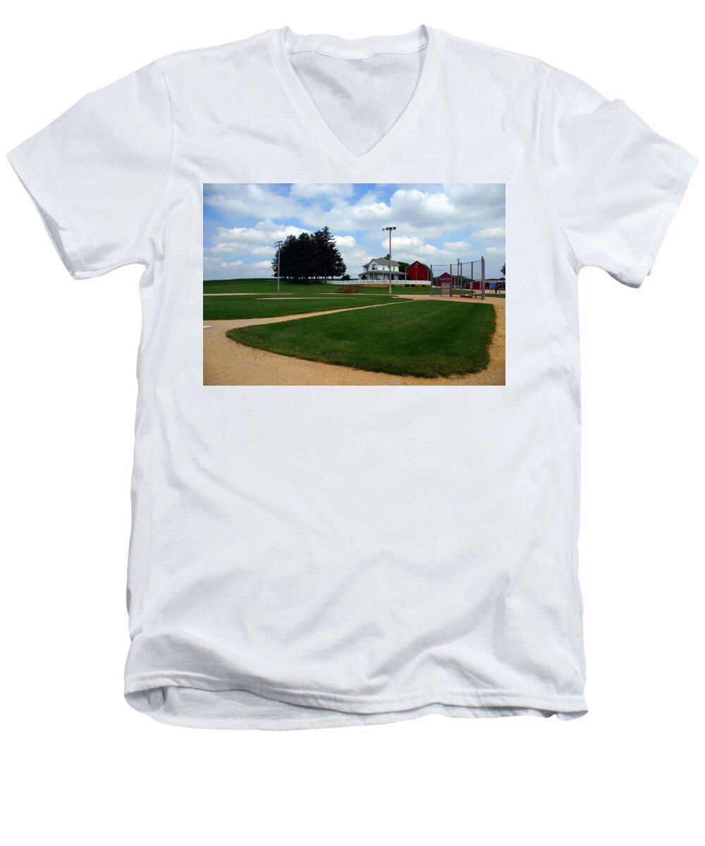 Field Of Dreams Men's V-Neck T-Shirt featuring the photograph If you build it they will come by Susanne Van Hulst