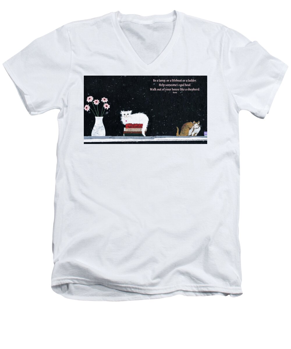 Small Town Men's V-Neck T-Shirt featuring the photograph Inspiration by Rhonda McDougall