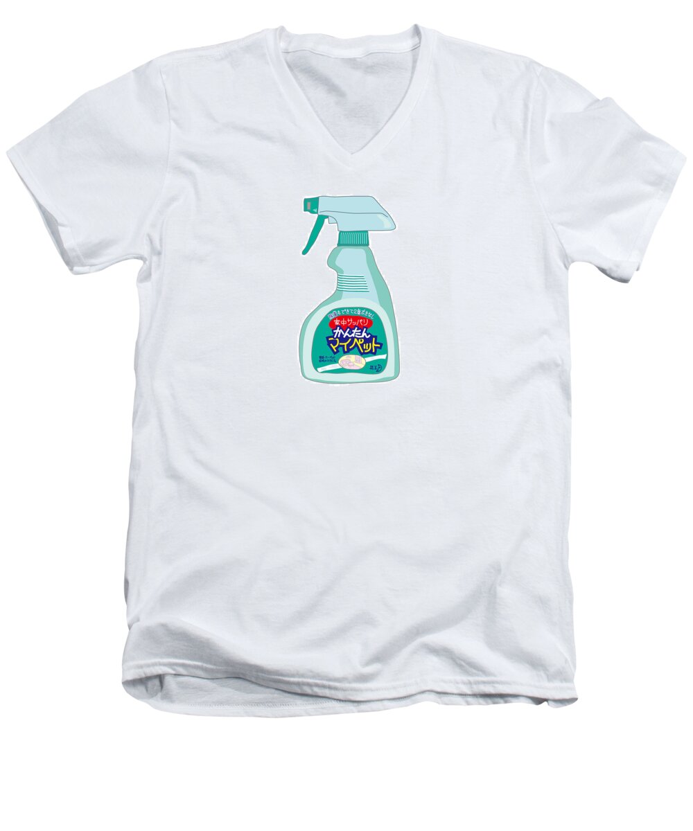  Men's V-Neck T-Shirt featuring the digital art Japanese Kitchen detergent by Moto-hal
