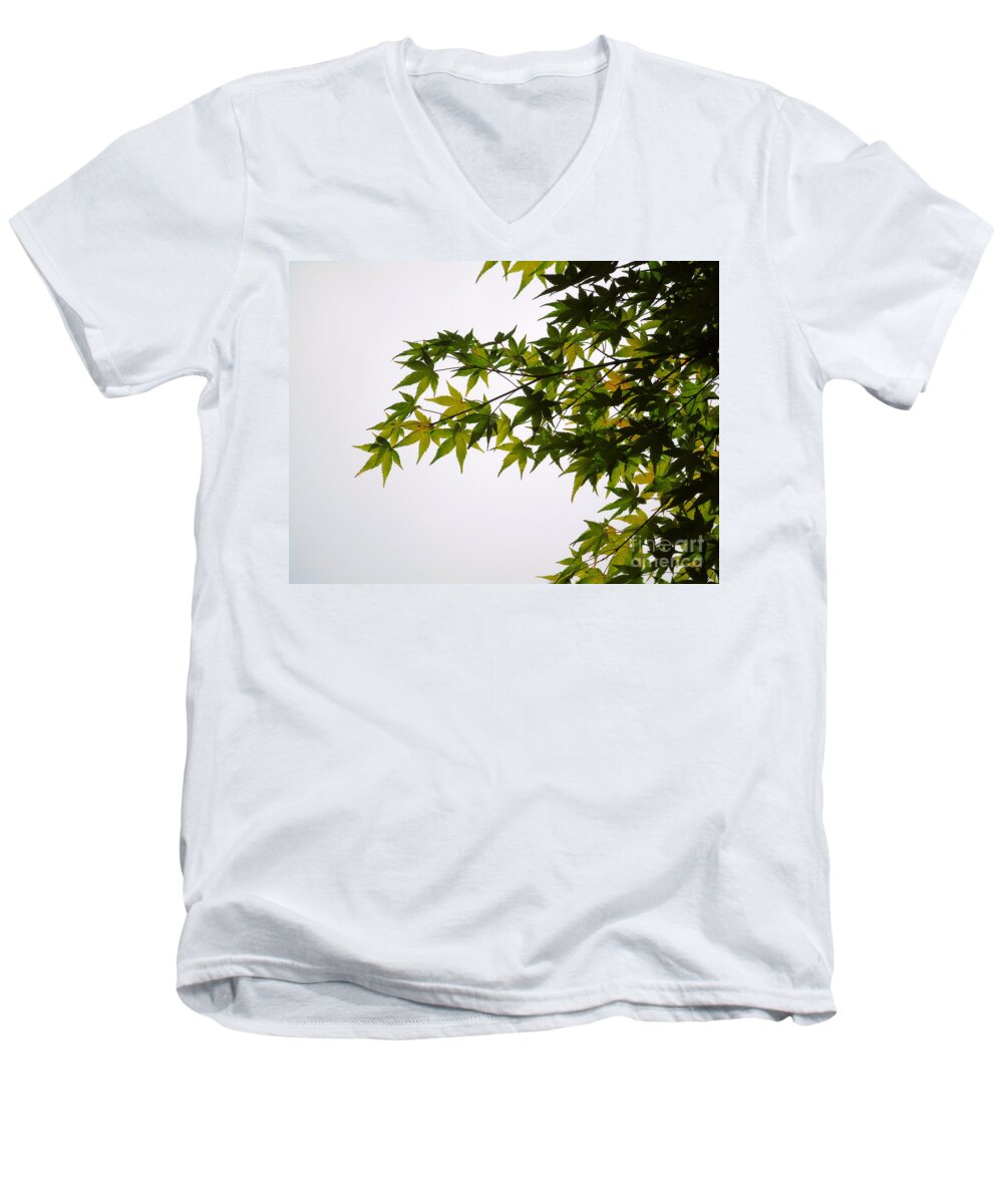 Tree Men's V-Neck T-Shirt featuring the photograph Japanese Maple by Susan Lafleur