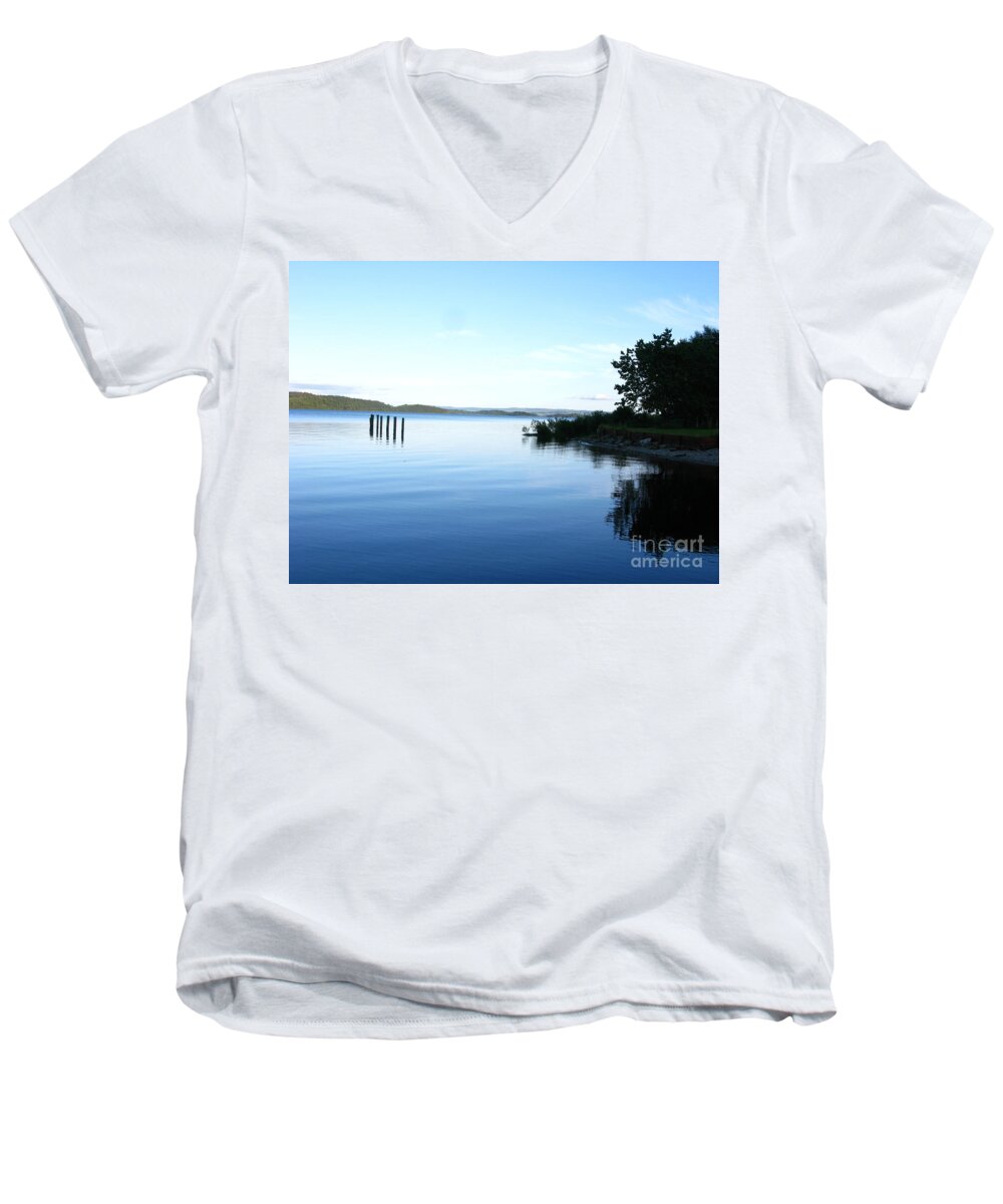 Loch Lomond Men's V-Neck T-Shirt featuring the photograph Loch Lomond by Mini Arora