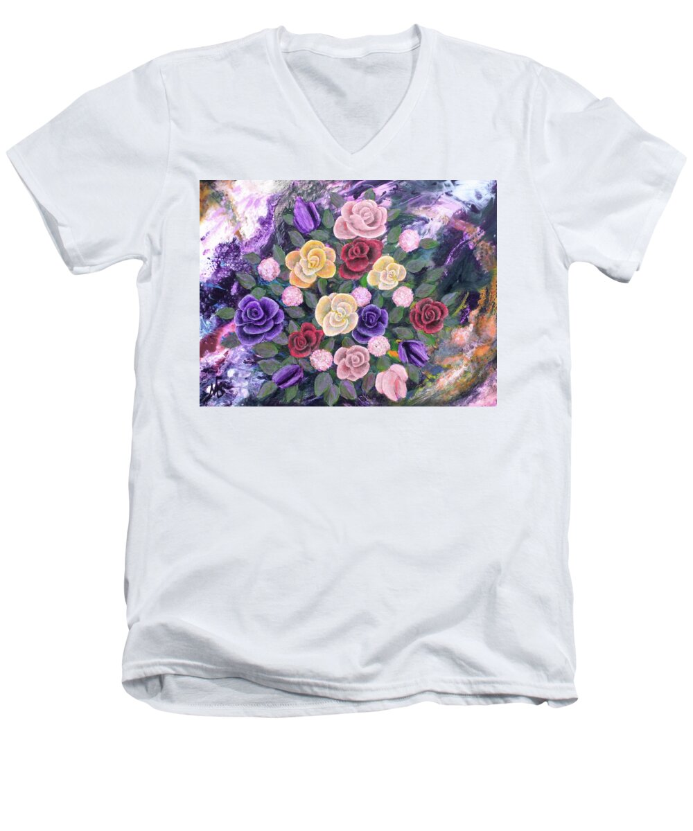 Loving Memory Men's V-Neck T-Shirt featuring the painting Loving Memory by Marc Dmytryshyn