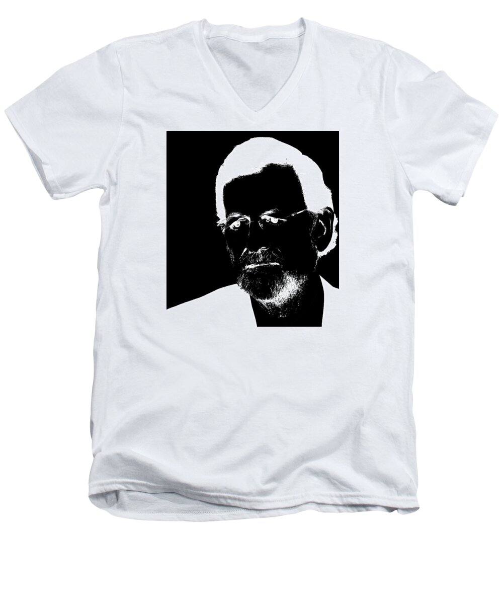 Mariano Rajoy Men's V-Neck T-Shirt featuring the photograph Mariano Rajoy by Emme Pons