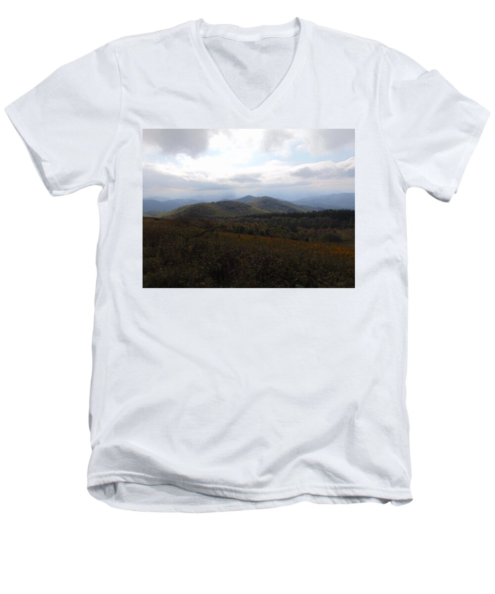 Max Patch Men's V-Neck T-Shirt featuring the photograph Max Patch 3 by Richie Parks