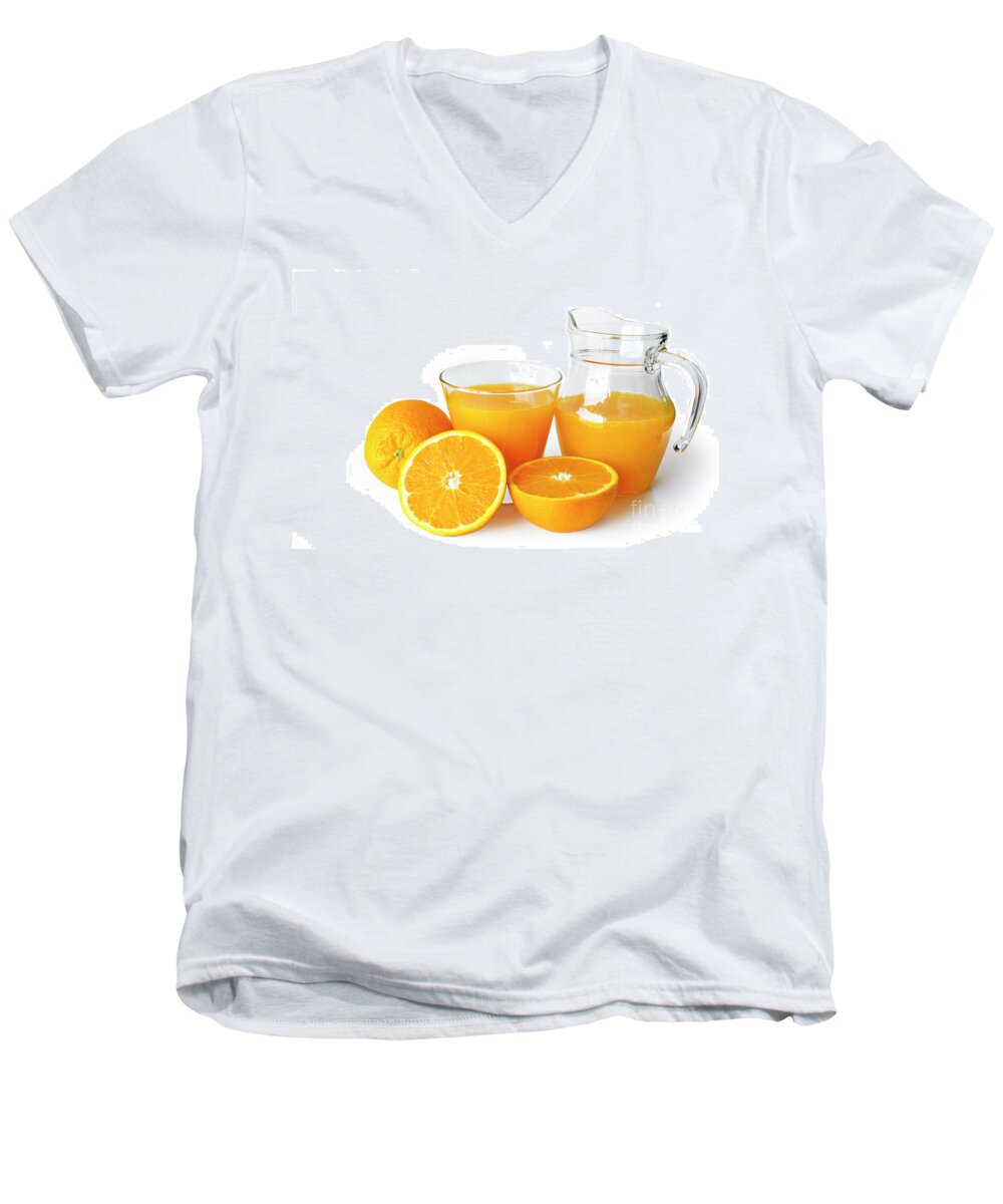 Agriculture Men's V-Neck T-Shirt featuring the photograph Orange Juice by Carlos Caetano