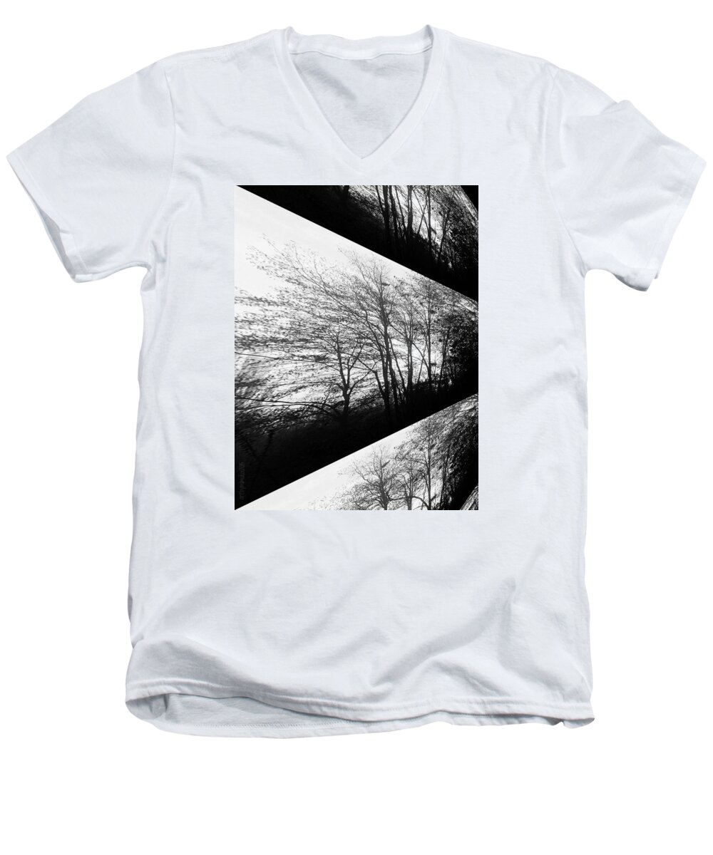 Shadowplay Men's V-Neck T-Shirt featuring the photograph Playing with Shadows by Mimulux Patricia No