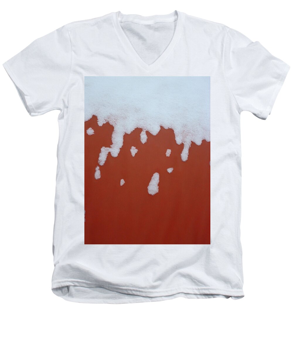 Redolent Men's V-Neck T-Shirt featuring the photograph Redolent Snow by Annekathrin Hansen