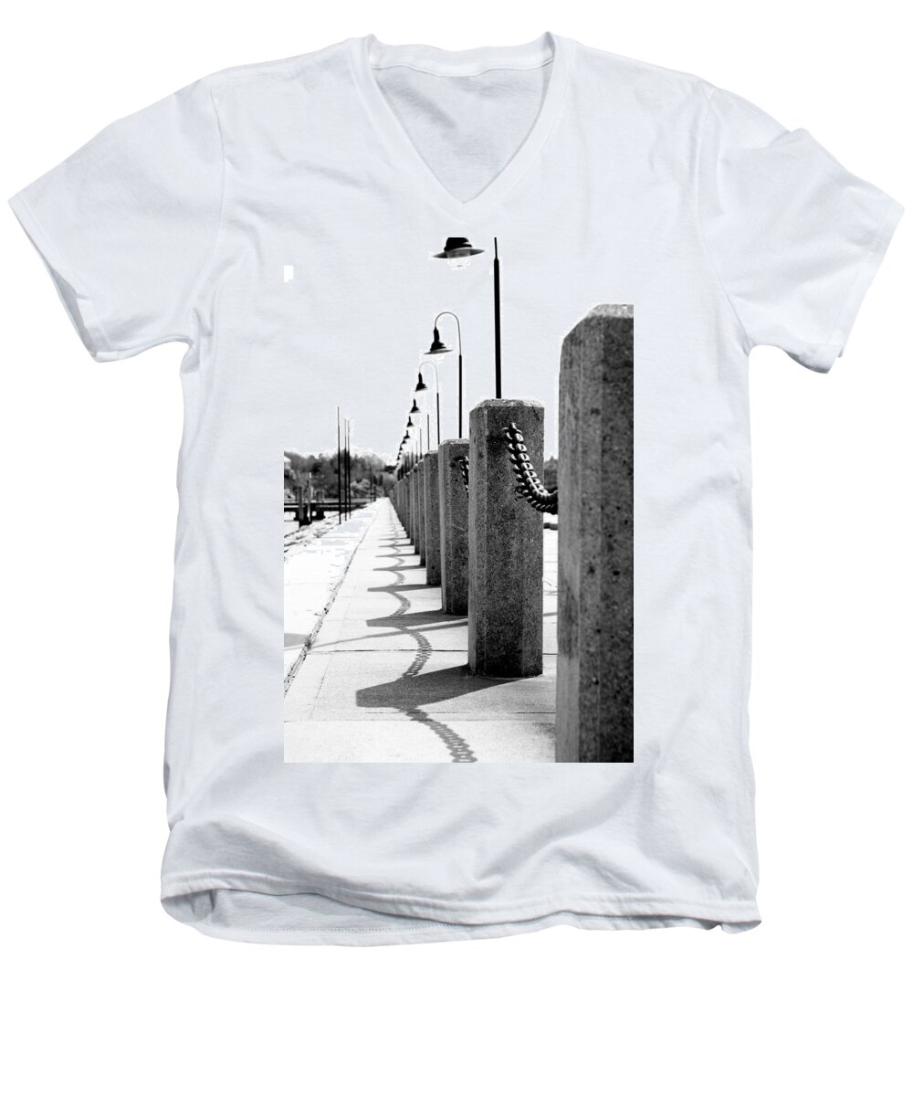 Posts Men's V-Neck T-Shirt featuring the photograph Repetition by Greg Fortier