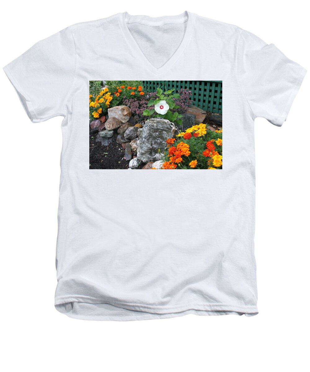  Men's V-Neck T-Shirt featuring the photograph Rock Garden by Aggy Duveen