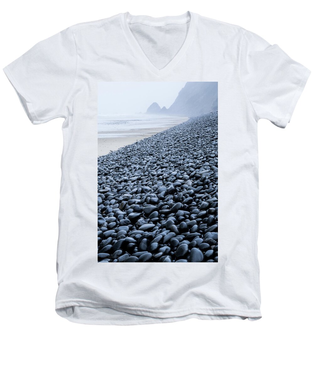 Falcon Cove Men's V-Neck T-Shirt featuring the photograph Rocky Falcon Cove by Tim Newton