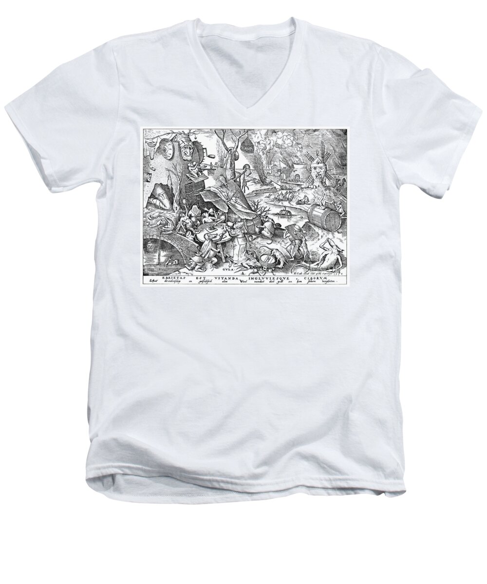1557 Men's V-Neck T-Shirt featuring the photograph Seven Deadly Sins, 1557 by Granger