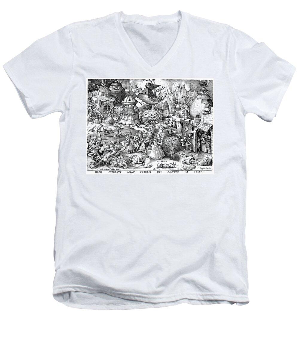 1557 Men's V-Neck T-Shirt featuring the photograph Seven Deadly Sins: Pride by Granger