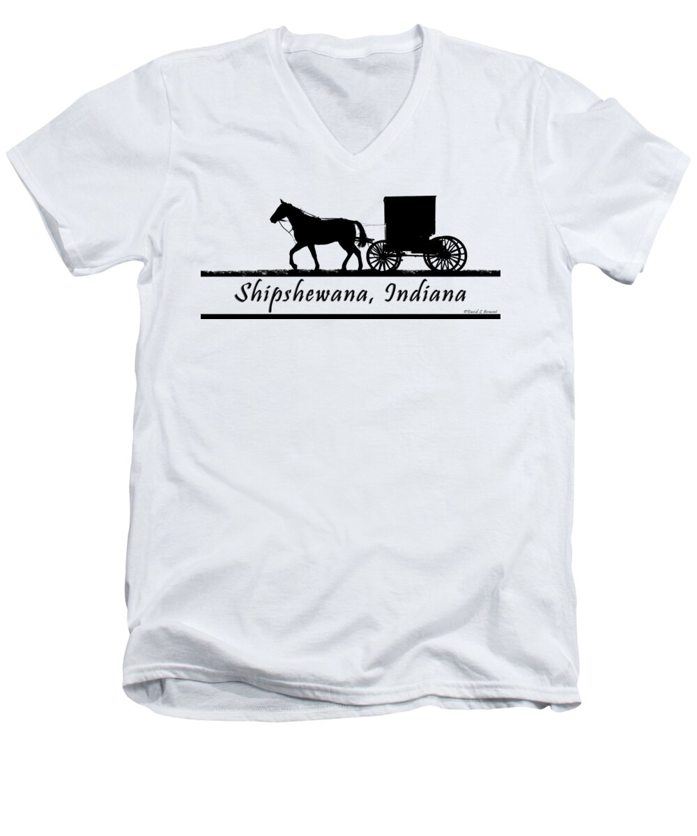 Shipshewana Men's V-Neck T-Shirt featuring the photograph Shipshewana T-Shirt Design by David Arment