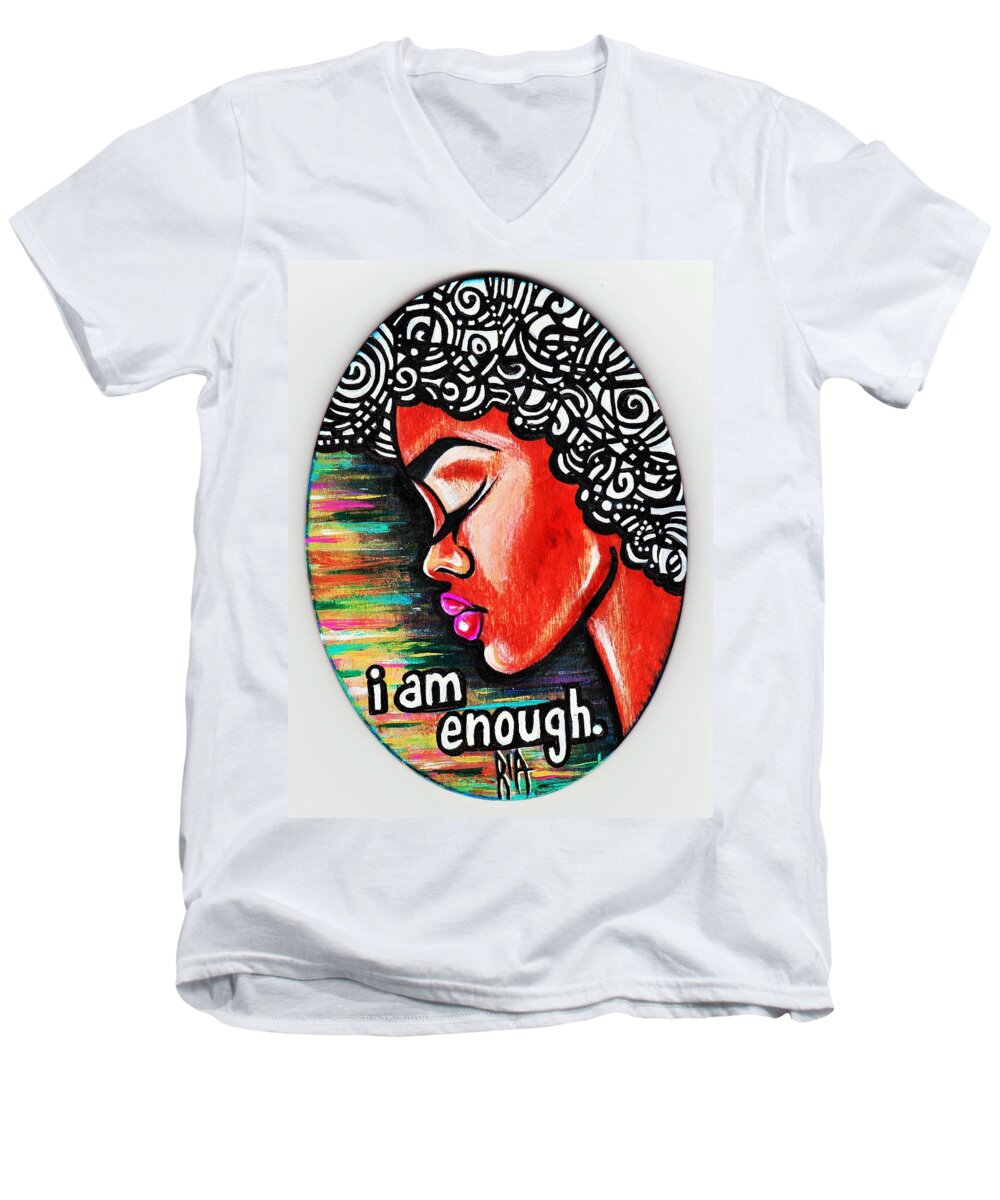 Artbyria Men's V-Neck T-Shirt featuring the photograph So She Repeated by Artist RiA