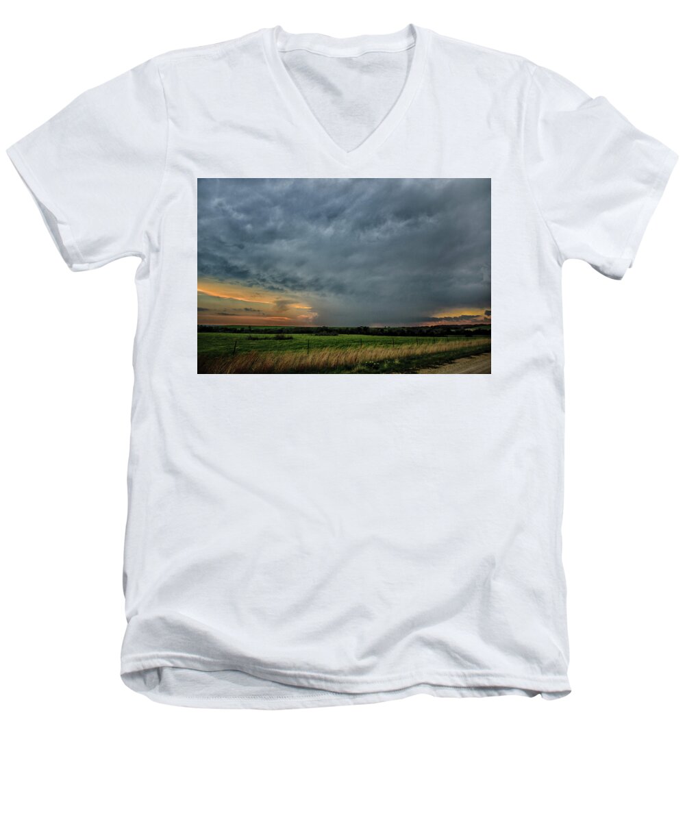 Storm Men's V-Neck T-Shirt featuring the photograph Storm Clouds #2 by Jolynn Reed