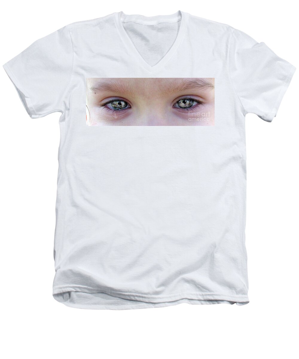 Tears Men's V-Neck T-Shirt featuring the photograph Tears by Joe Lach