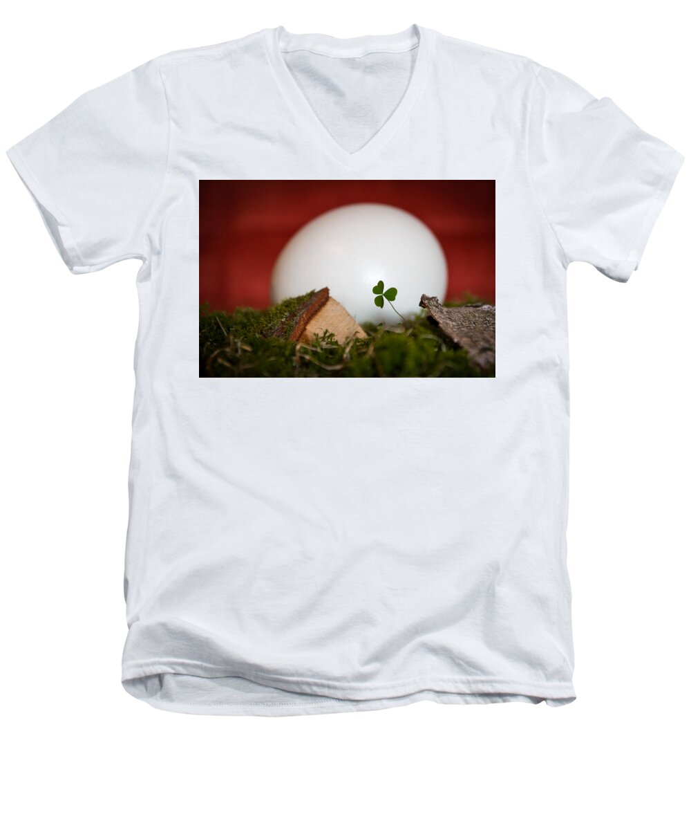 Easter Men's V-Neck T-Shirt featuring the photograph the egg - Happy Easter by Andreas Levi