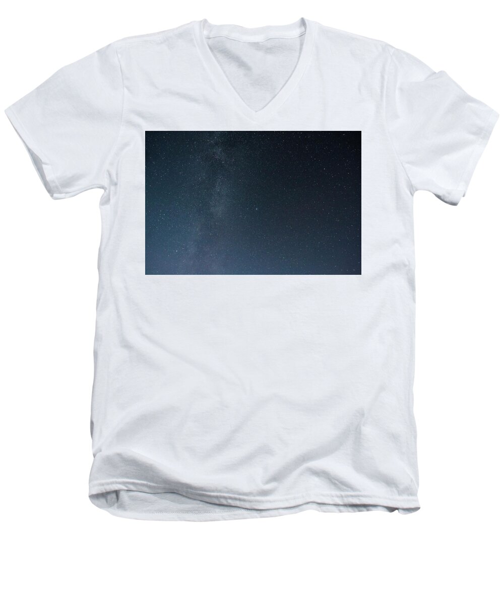 Galaxy Men's V-Neck T-Shirt featuring the photograph The Milky Way by Matt Swinden
