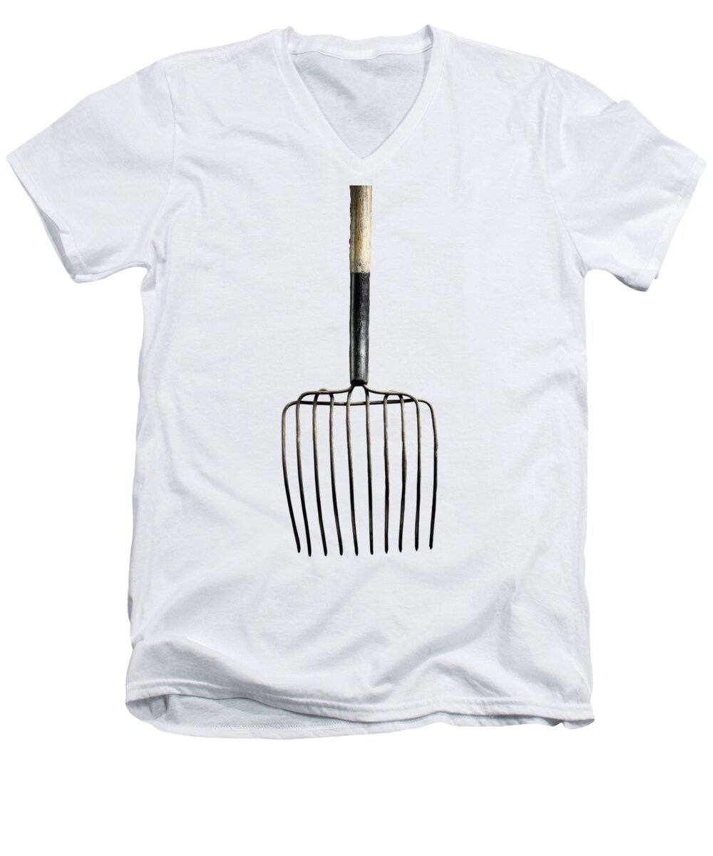 Art Men's V-Neck T-Shirt featuring the photograph Tools on Wood 25 on BW by YoPedro
