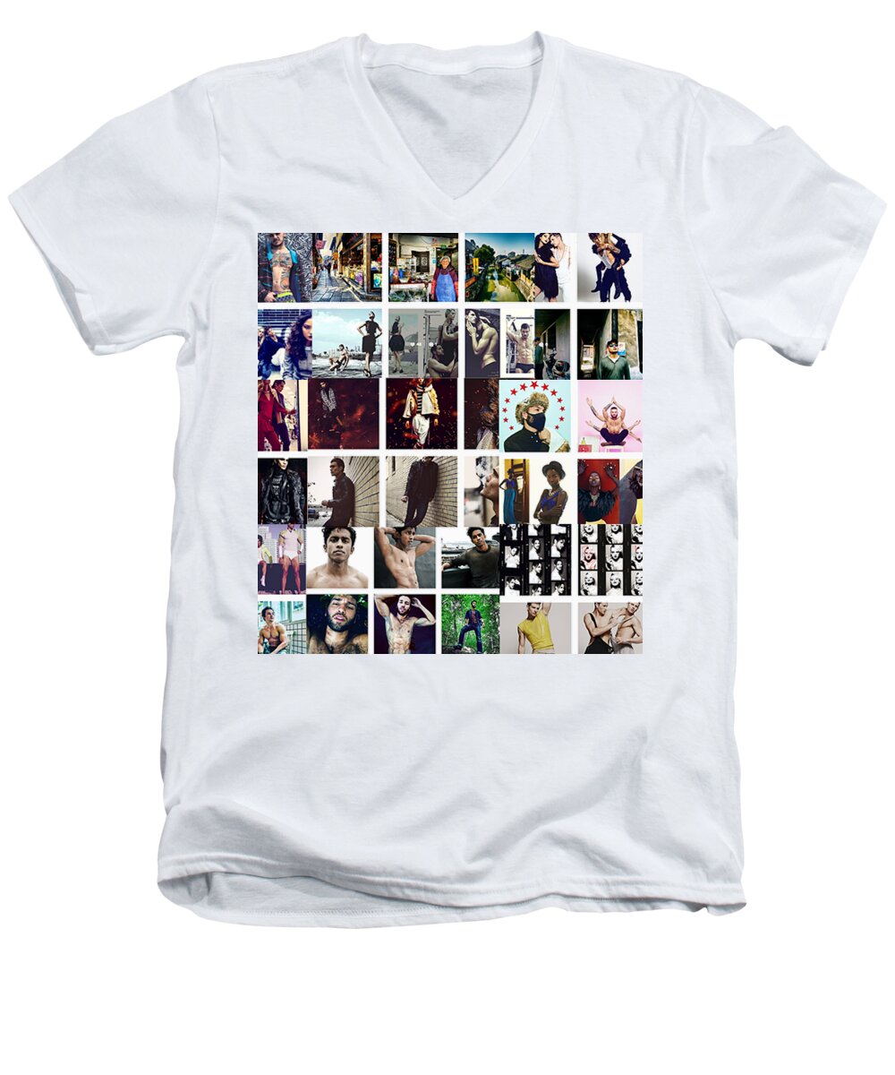  Men's V-Neck T-Shirt featuring the digital art Unstable by Quiles Studio