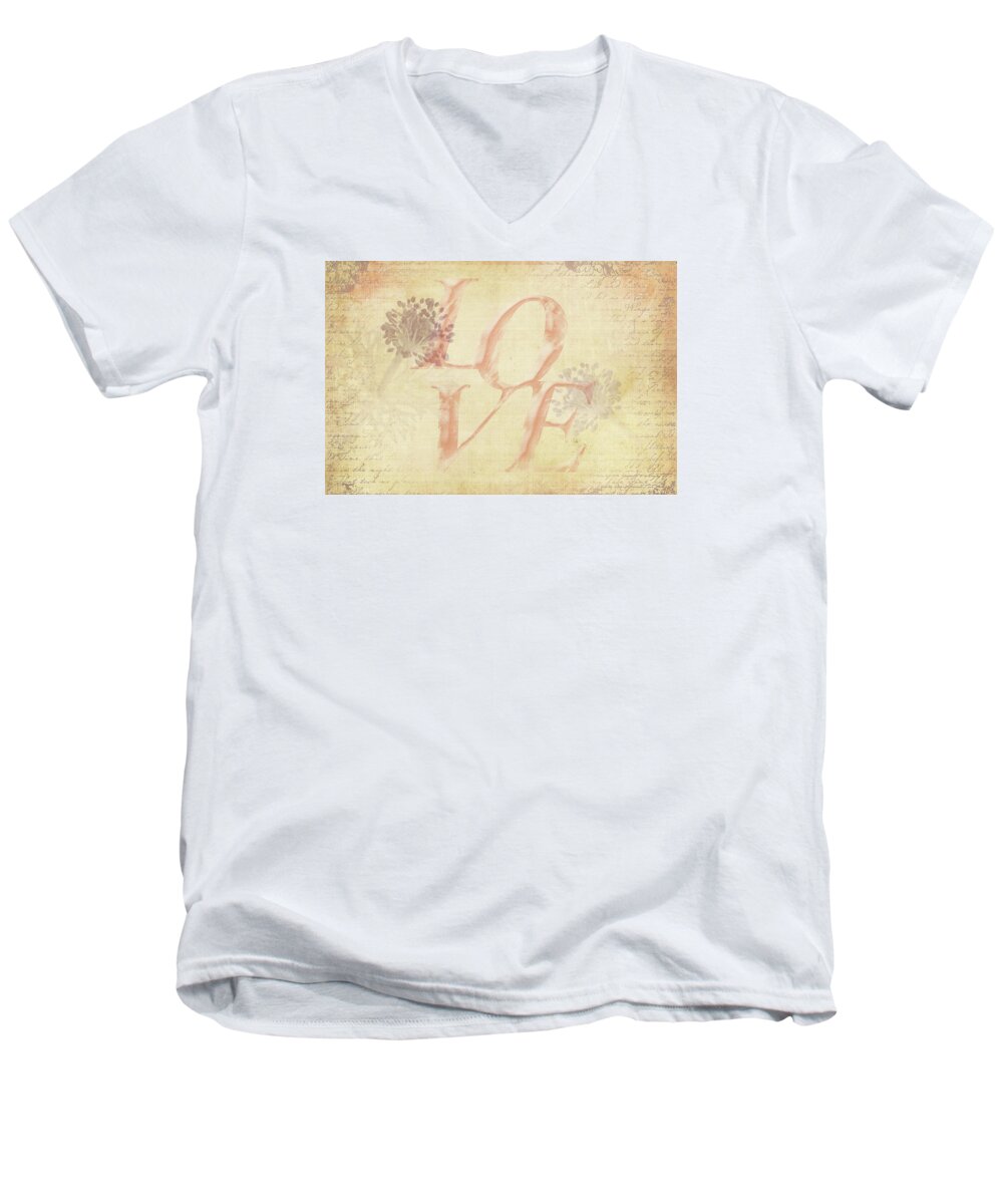 Love Men's V-Neck T-Shirt featuring the photograph Vintage Love by Caitlyn Grasso