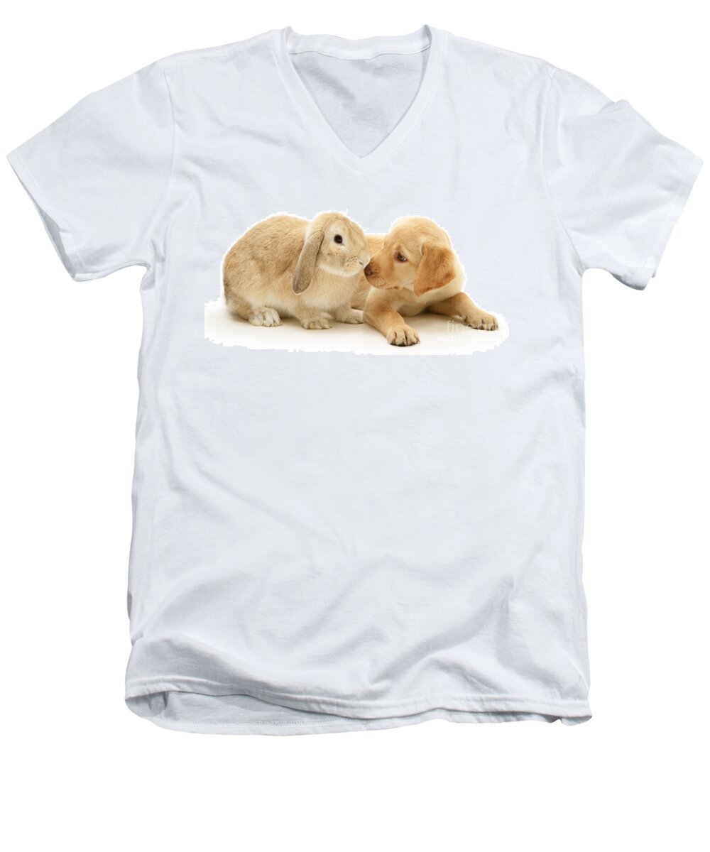 Sandy Lop Men's V-Neck T-Shirt featuring the photograph Who ate all the Carrots by Warren Photographic