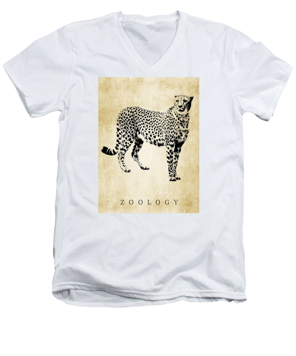 Zoology Men's V-Neck T-Shirt featuring the digital art ZOOLOGY Poster by Greg Noblin