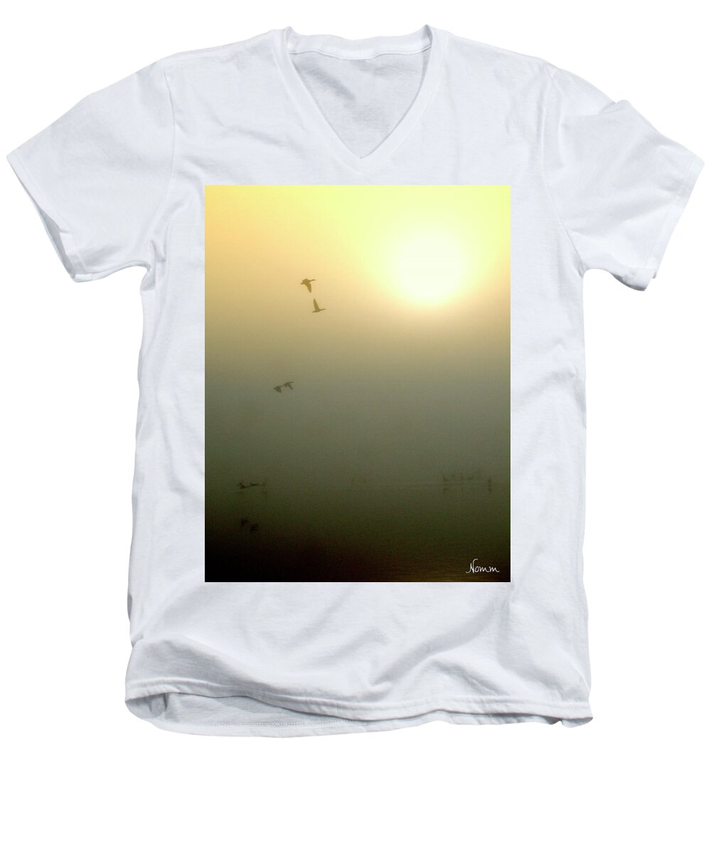  Men's V-Neck T-Shirt featuring the photograph Taking Wing #3 by Rein Nomm