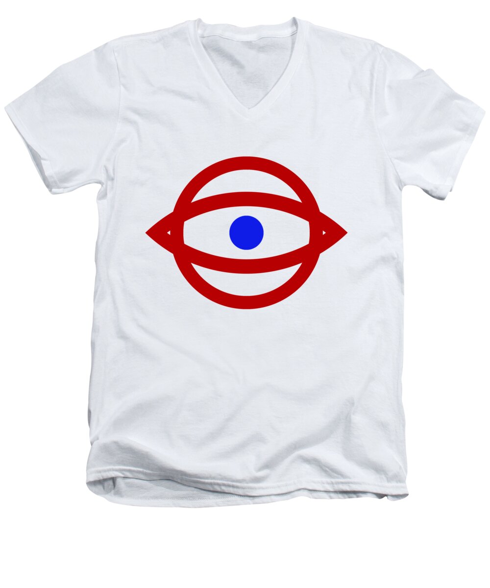 Richard Reeve Men's V-Neck T-Shirt featuring the digital art Cyclops Sun 1 by Richard Reeve