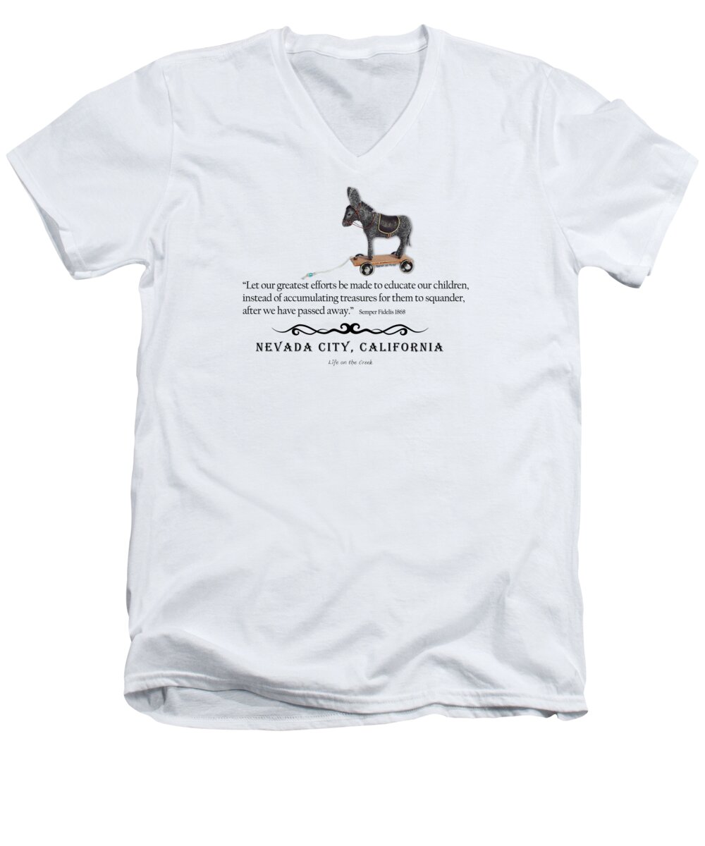 Jennie Carter Men's V-Neck T-Shirt featuring the digital art Educational Treasure by Lisa Redfern