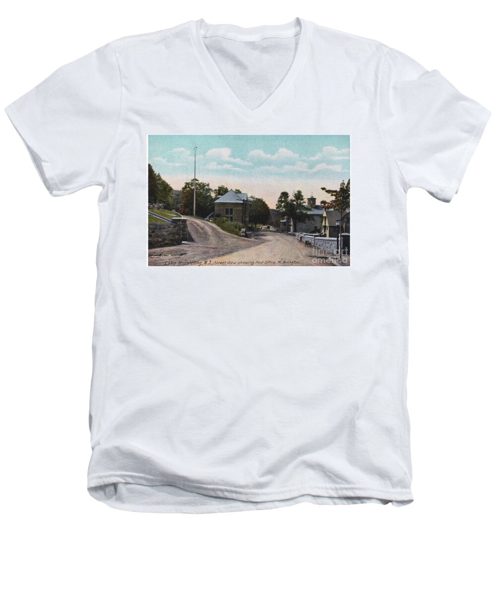 Lake Men's V-Neck T-Shirt featuring the photograph Howard Blvd. Mount Arlington by Mark Miller
