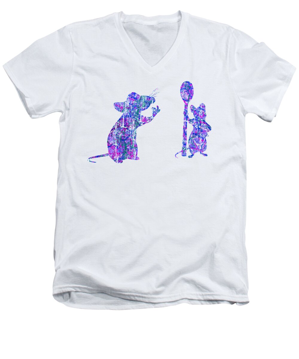 Ratatouille Men's V-Neck T-Shirt featuring the digital art Ratatouille by David Millenheft