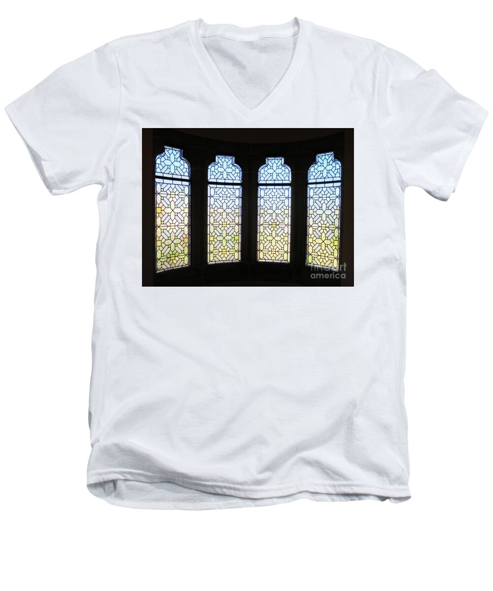 Windows Men's V-Neck T-Shirt featuring the photograph The Bishop's Windows by Rick Locke - Out of the Corner of My Eye