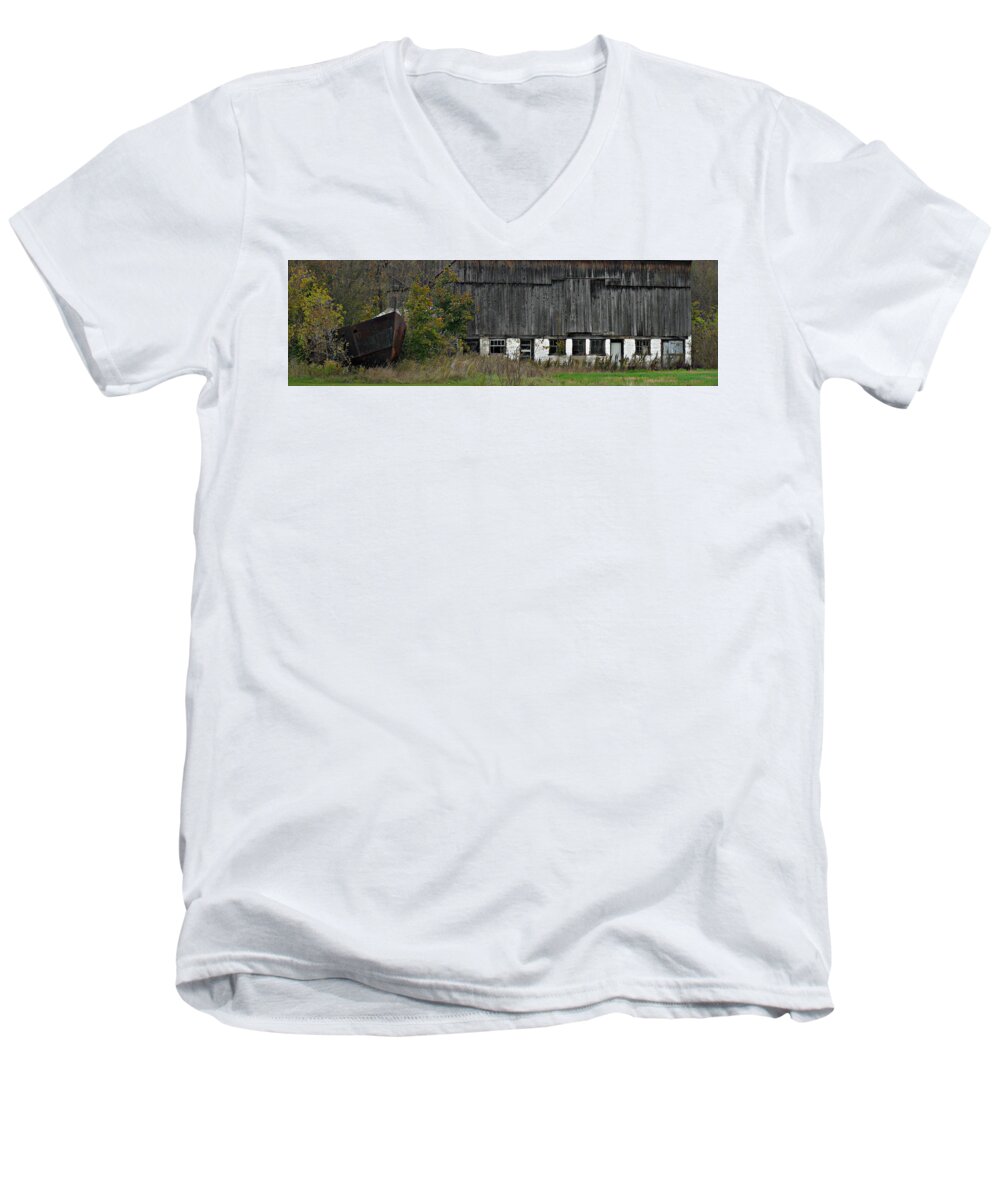The Lost Arc Men's V-Neck T-Shirt featuring the photograph The Lost Arc by Cyryn Fyrcyd