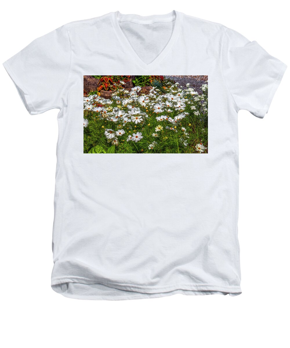 They Come In Groups Men's V-Neck T-Shirt featuring the photograph They Come In Groups #i9 by Leif Sohlman